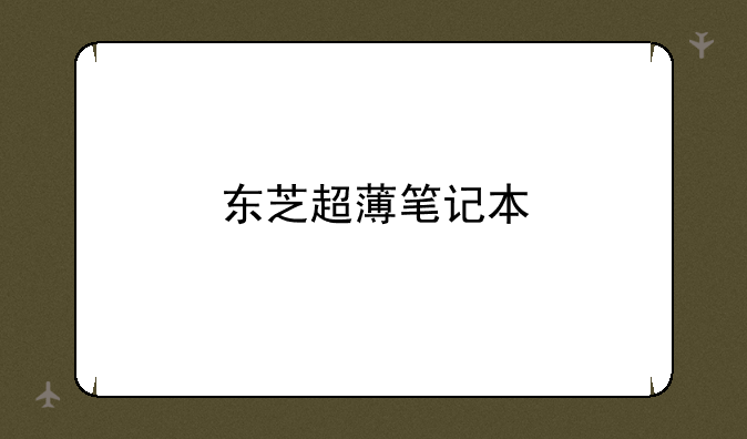 东芝超薄笔记本