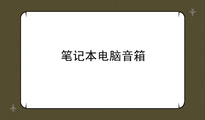 笔记本电脑音箱