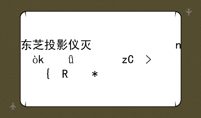 东芝投影仪灯泡清零：深度解析及实用技巧