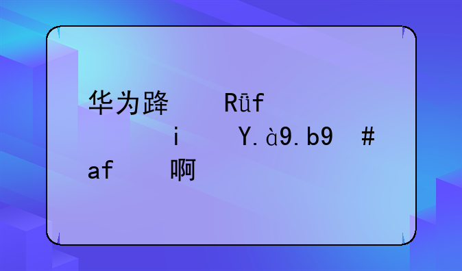华为路由器亮红灯是什么意思啊？