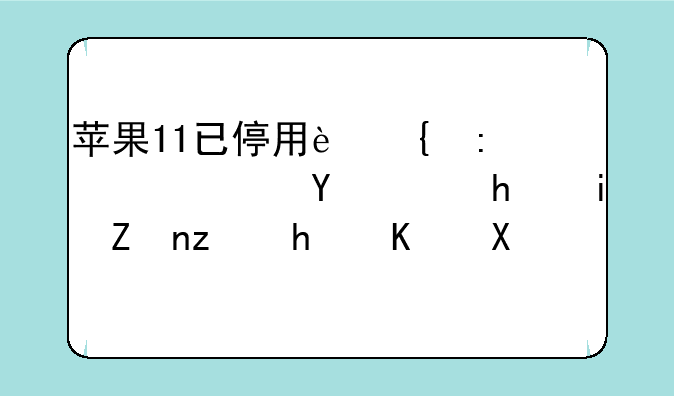 苹果11已停用连接itunes忘记手机密码怎么办？