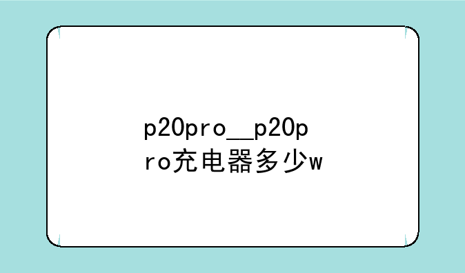p20pro__p20pro充电器多少w