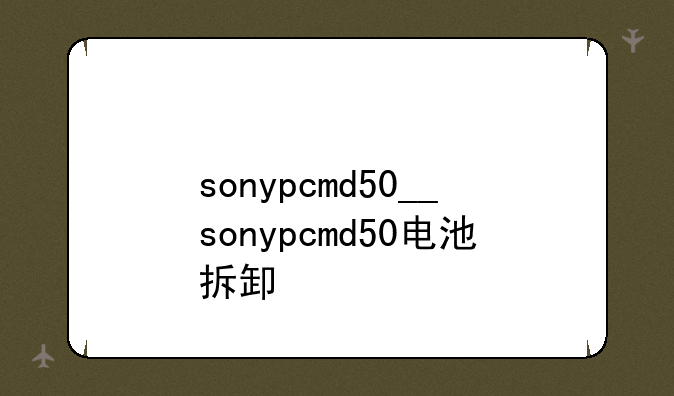 sonypcmd50__sonypcmd50电池拆卸