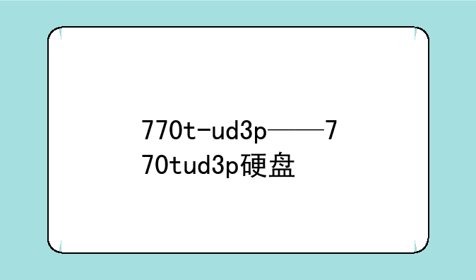 770t-ud3p——770tud3p硬盘