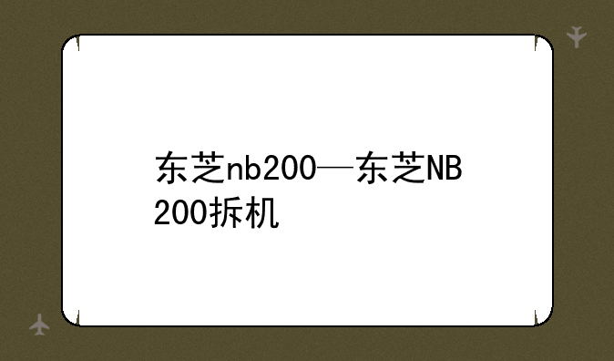 东芝nb200—东芝NB200拆机
