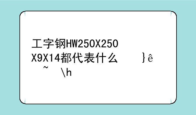 工字钢HW250X250X9X14都代表什么意思？