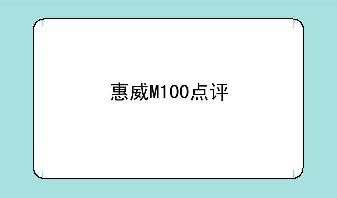惠威M100点评